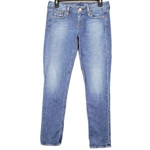 J. CREW Vintage Matchstick Medium Wash Skinny Denim Blue Jeans SIZE 25 SHORT